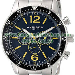 Akribos-XXIV-AK768BU-Analog-Display-Swiss-Quartz-Silver-Watch-hangxachtayshop