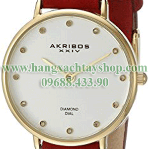 Akribos-XXIV-AK882-Round-Silver-Dial-Two-Hand-Quartz-Gold-Tone-Strap-hangxachtayshop