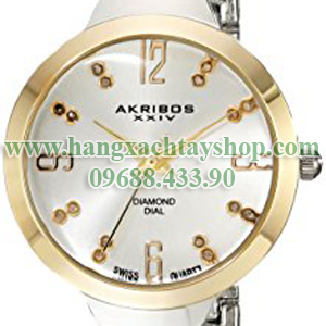 Akribos-XXIV-Women's-AK793SS-Analog-Display-Swiss-Quartz-Silver-Watch-hangxachtayshop