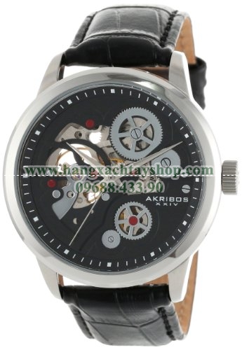 Akribos XXIV nam AK538BK Mechanical Skeleton-hangxachtayshop Akribos XXIV nam AK538BK Mechanical Skeleton-hangxachtayshop