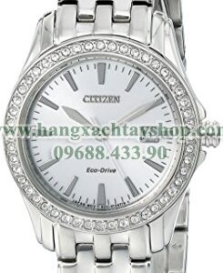 Citizen Eco-Drive EW1901-58A Silhouette Crystal Analog Display Silver Watch-hangxachtayshop
