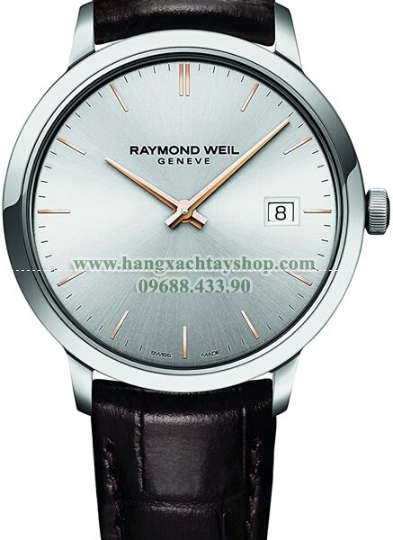 RAYMOND WEIL Toccata Stainless Steel Swiss Quartz Calf Leather with Alligator Motif Strap-hangxachtayshop RAYMOND WEIL Toccata Stainless Steel Swiss Quartz Calf Leather with Alligator Motif Strap-hangxachtayshop