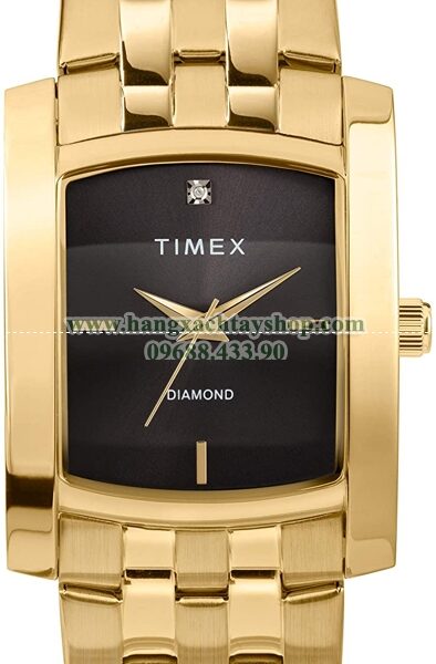 Timex Dress Analog 33mm Stainless Steel Bracelet Watch with Genuine Diamond-hangxachtayshop