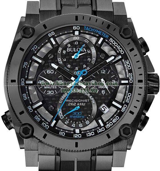 Bulova 46mm Precisionist Gunmetal Gray Chronograph Watch-hangxachtayshop