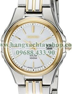 Seiko SUT222 Ladies Dress Solar-Powered Two-Tone Stainless Steel Watch-hangxachtayshop