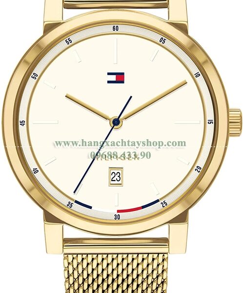 Tommy Hilfiger Quartz Watch with Gold Tone Stainless Steel Strap-hangxachtayshop